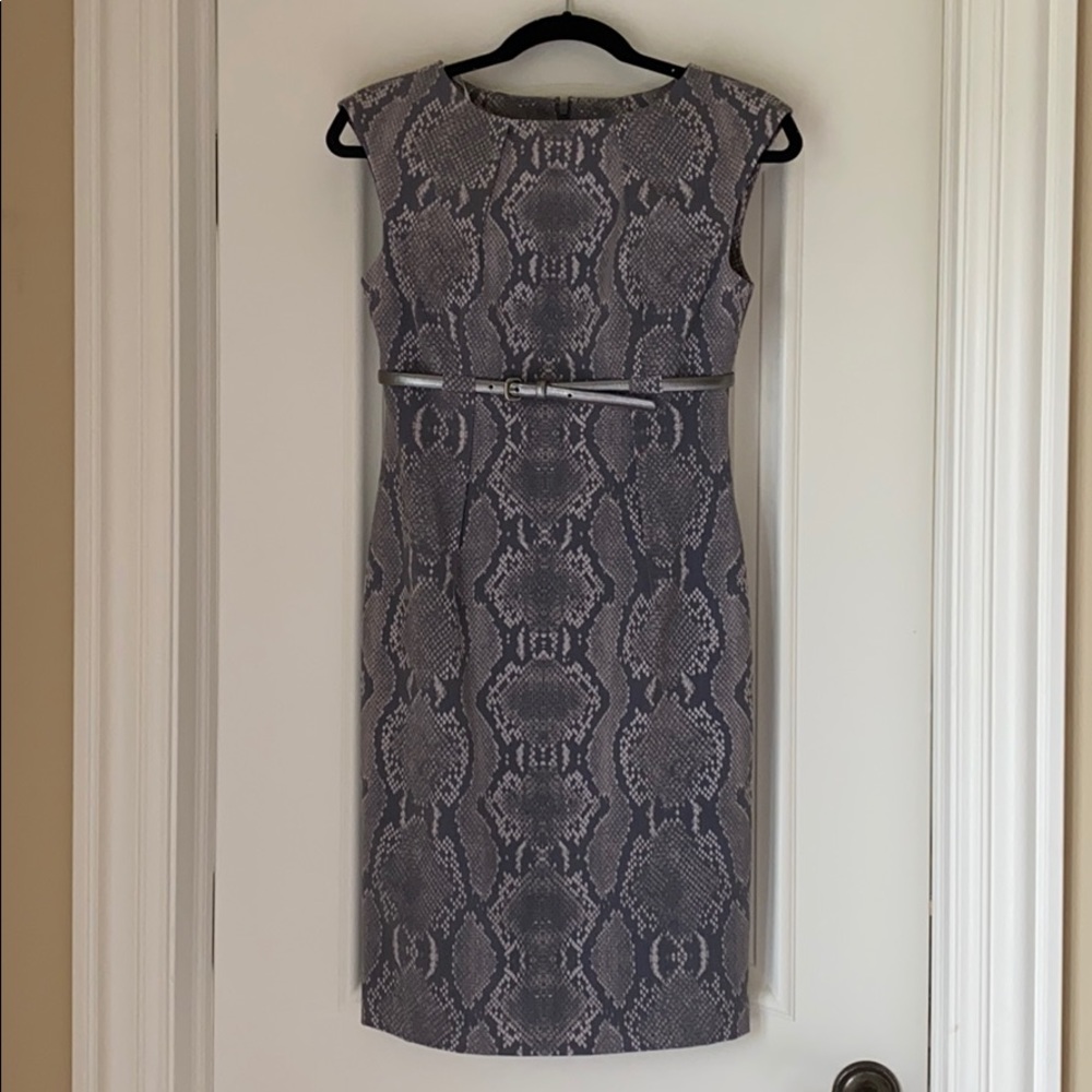 Belted dress.